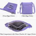 AOCINA Nylon Crossbody Bags for Women Multi Pocket Small Cross Body Purse Lightweight Travel Phone Purses Shoulder Handbags
