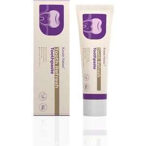 Tooth Refresh Toothpaste, Whitening Toothpaste with Fresh Breath Formula, Natural Oral Care & Enamel Repair, Helps Remove Coffee, Tea & Wine Stains, Mon & Dad Gifts, 3.5 Oz Tube, 1 Pack