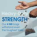 Spartan Industrial - 12 X 15 (100 Count) 4 Mil Thick Clear Reclosable Zip Plastic Poly Bags with Resealable Lock Seal Zipper - Heavy Duty and Durable