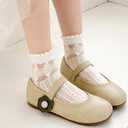 Toddler Baby Girl Lace Mesh Crew Socks, Princess Mary Jane Dress Socks, 10 Pairs (6-8 Years, Style3)