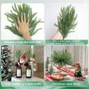 Christmas Norfolk Pine Branches Stems 18 Inch Real Touch Artificial Norfolk Pine Stems Branch Faux Cedar Pine Christmas Fake Greenery Picks for Vase DIY Garland Wreath Home Decoration (12)