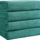 Bath Towels Set of 4 Extra Large 35 x 70 Inches,Luxury Thick High Absorbent and Quick Dry Bath Sheet,Ultra Soft Microfiber,Bathroom,Beach,Yoga,Sport,SPA,Fitness(Green)