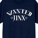 League of Legends Arcane 'Wanted Jinx' Adult Navy Crew Neck Short Sleeve T-Shirt (M)