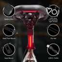 3 x Bike Tail Light, 10 Replaceable LED Strips,6 Modes, Waterproof led Bike Tail Light. Fits Mountain & Road Bikes for Adults & Kids