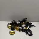 Charniol 24 Pcs Mini Mask Masquerade Small Masquerade Mask Dress Up Cake Topper Decor Mardi Gras Venetian Centerpiece Decor (Black)