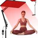 Red Light Therapy for Body and Face, 660nm 850nm 940nm Infrared Redlight-Therapy Lamp Device with Large Panel and Stable Stand at Home, Idea Gift for Women Wife Mom Sister Girlfriend