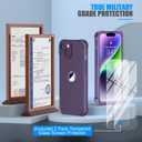 ORETECH for iPhone 14 Case, with [2 x Screen Protectors] [15 Ft Military Grade Drop Test] [Camera Protection] 360 Shockproof Slim Thin Phone Case for iPhone 14 Cover 6.1"- Purple