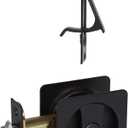 Delaney Hardware 370004 Black Contemporary Entrance Square Pocket Door Lock with Edge Pulls and Color Coded Indicators
