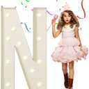 eufony Marquee Letters 4 Feet Tall, 4 FT Marquee Light Up Letters, Giant Light Up Letters 4FT for Birthday Party Baby Shower Gender Reveal Graduation Decorations, Letter N with LED Lights DIY Kit