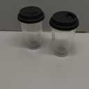 2 Pack Double Walled Insulated Coffee Mugs with Silicone Lids, 12 OZ Reusable Coffee Cups, Cappuccino, Tea, Latte, Iced Coffee Cups, Travel Mugs, Heat Resistant