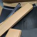 24" x 24" Poly Quarter Fenders with 8 inch Quarter Fender Post Mount Bracket for Semi Truck, Quarter Fenders Set with Tube Bracket Hardware Kit, 1 Pair, Black Plastic