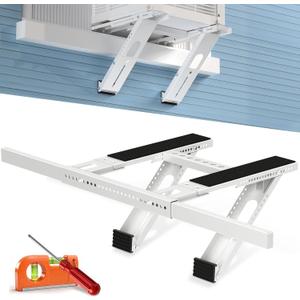 Cestluck No Drill Window AC Support Bracket: Adjustable Air Conditioner Support Bracket, Heavy Duty, Fits Single & Double-Hung Windows, Universal Units for 5000-24000 BTU, Up to 350 lbs