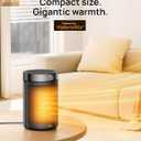 Dreo Space Heater, Portable Electric Heaters for Indoor Use with Thermostat, Digital Display, 1-12H Timer, Eco Mode and Fan Mode, 1500W PTC Ceramic Fast Safety Heat for Office Bedroom Home, Black