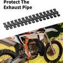 Black Pipe Heat Shield Guard Cover Compatible with Yamaha YZ125 / YZ250,Compatible with KTM 125/150 / 250/300 EXC,Compatible with GASGAS EC 250/300,See Fitment