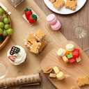 Tessco for you 1200 Pcs Mini Appetizer Plates Set Including 6 Shapes Disposable Mini Dessert Cups, Spoons and Forks for Party Wedding Pudding Ice Cream (Gold)