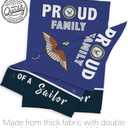 Proud Family Sailor Garden Flag - Set with Stand Armed Forces Navy USN Seabee United State American Military Veteran Retire Official - House Banner Small Yard Gift Double-Sided 13 X 18.5