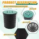 Catch Basin with Grate 14.9 x 12.4 Inch Round Large Catch Basin for Drainage with Debris Basket French Drain Without Reserved Hole for Yard, Downspout, Lawn, Municipal Pipeline