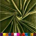 Barcelonetta | Stretch Velvet Fabric | Luxury & Soft | Velvet Fabric | 60" Wide Roll | 10% Spandex | Sewing, Apparel, Upholstery (Olive, 1 Yard)