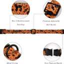 Lionet Paws Halloween Dog Collar with Bowtie - Cute Cotton Adjustable Fall Bowtie Dog Collar with Metal Buckle for Small Medium Large Dog Girl Boy Gift, M, Neck 13.5-22in