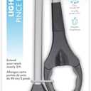 Lighted Grabber Tool with Magnetic Tip, 32 inch Reach, Foldable Design for Storage