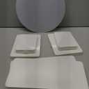 6 Pack Buffet Risers, Foldable Accordion Food Display Risers with Acrylic Disc, Dessert Table Display Set, Cardboard Paper Cupcake Cake Stand for Party Cylinder Stands for Parties Drink Collectibles Jewelry Figures, White