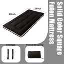 MAXYOYO Futon Mattress, Padded Japanese Floor Mattress Quilted Mattress Topper, Extra Thick Folding Sleeping Pad Breathable Floor Lounger Guest Couch for Camping, Black, Twin