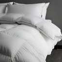 Super Luxury Lightweight Down Fiber Comforter King Size - High Fill Power Thin Duvet All Seasons Cooling Bed Insert - Ultra-Soft Hotel-Style Comforter - Ivory White - King 106x90