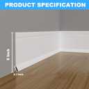 Duzzy Flexible Baseboard Trim, 6 Inch(H) x 60 Feet(L) Peel and Stick Vinyl Baseboard Molding Trim, Self-Adhesive Wall Base Cove Base