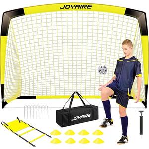 Kids Soccer Goals for Backyard Set, Portable Toddler Soccer Goal 2 of 6x4 ft, 4x3 ft, 7x5 ft, Soccer Training Equipment, Pop Up Soccer Net Kit with Size 4 Soccer Ball, Outdoor Sports Play, Youth Game (6x4ft, 1 Pack)