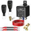 Top Post Remote Battery Disconnect Switch 12V, 250A Negative Battery Cut Off Switch Anti-Theft Kill Switch Kit Upgrade Prevent Battery Drain for Car Truck, RV Auto, Boat,Vehicle etc