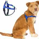 Easy Walk No Pull Dog Harness, Freedom Walk with Front and Back Clips Stainless D-Rings, Comfortable, Sewn-in Instructions Tags for Easy Use, for Medium Dogs Weight 30-39lbs (Blue, M)