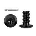 30 PCS 1/4"-20 x 1/2" Flat Head Socket Cap Screws Bolts, Flat Round Head Furniture Allen Bolts, Stainless Steel 304, Full Thread, Black Coating, Screwdriver Bit Included