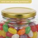 Glass Jars With Lids, 8 Pack Canning Jars Small Glass Jar Airtight Storage Jar For Jam, Spices, Honey, Jelly, Snacks, Candies, Baby Shower, Wedding Favor (Gold lid, 24.7, ounces)
