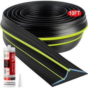 Jin&Bao Universal Garage Door Threshold Seal Strip 10FT Kit, Bottom Waterproof Rubber Weather Stripping ReplacementGreen, 1 Adhesive