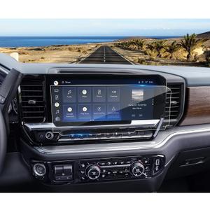 2022-2025 2026 Sierra 1500 Screen Protector for GMC Sierra (SLE, SLT, Elevation) 13.4-inch Touch Screen, 9H Tempered Glass 2025 Sierra 1500/2500HD/3500HD Truck Accessories 13.4" Without Hole