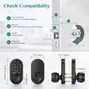 Keypad Smart Door Lock with Knob, Yamiry Keyless Entry Digital Lock with Handle, Fingerprint Electronic Knob for Front Door