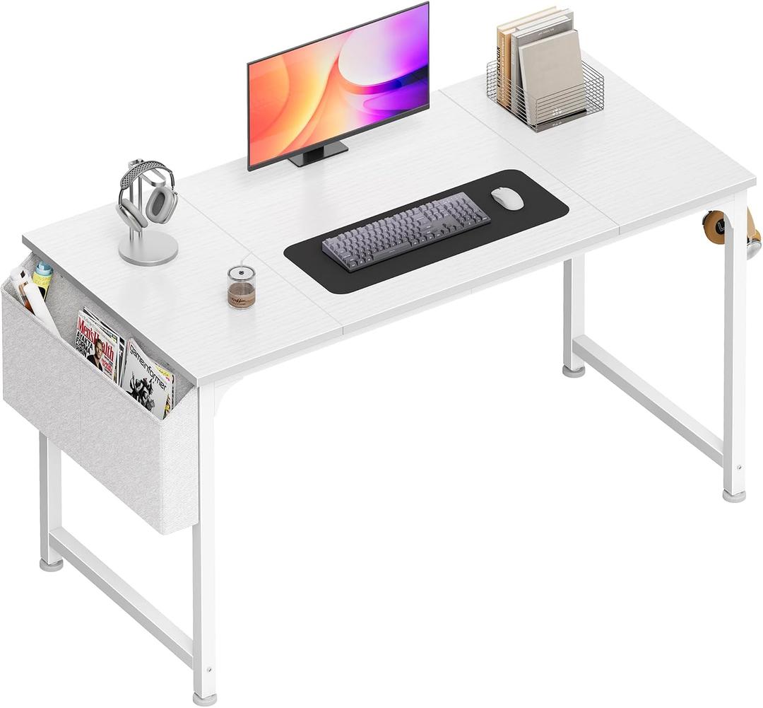 PRAISUN 47'' Computer Desk with Fabric Storage Bag