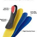WalkHero Heavy Duty Arch Support Insoles, 220+lbs Plantar Fasciitis Orthopedic Inserts Relieve Pain, Work Boot Orthotics Insoles (Mens 6-6.5 | Womens 8-8.5, Glacial Blue)