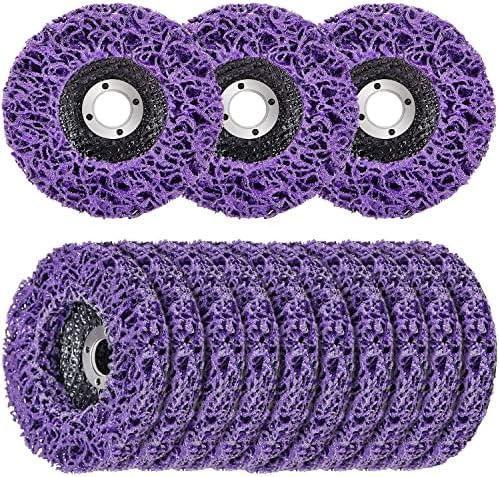 10 Pack Strip Discs Rust Remover Wheel Stripping Wheel for Angle Grinder Paint Strip Wheel Quick Abrasive Discs Rust, Oxidation, Paint Remover (4-1/2'' x 7/8'')