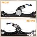 Front Right Passenger Side Power Window Regulator with Motor Assembly Compatible for Fiat 500 1.4L 2012-2019, Replacement 751-649 68070266AC 68070266AD 68070266AE