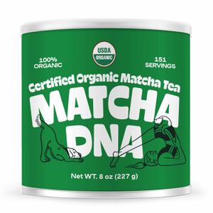 MATCHA DNA Certified Organic Matcha Green Tea Powder (8 oz TIN CAN) 10/2027