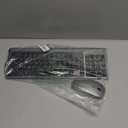 Wireless Keyboard and Mouse Ultra Slim Combo, TopMate 2.4G Silent Compact USB 2400DPI Mouse and Scissor Switch Keyboard Set with Cover, Batteries Included, for PC/Laptop/Windows/Mac  Gray Black