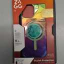 ZAGG Milan Snap Case for iPhone 17 - Iridescent Bubble, Graphene Strengthened Phone Case with Drop Protection (13ft/4m), Textured Edges & Sparkle Design, MagSafe Charging Compatible