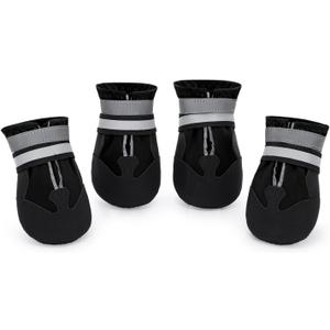 Winter Dog Boots - Non-Slip Dog Shoes for Snow/Summer Hot Pavement, Reflective Dog Booties & Paw Protectors for Medium/Large Dogs