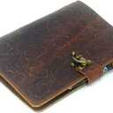 JJNUSA Leather A4 3 Ring 8.5" x 11" Binder Organizer Holder Writing Portfolio Multi Document Case with Removable Binder