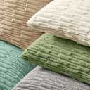 Kevin Textile 14x36 Inch Long Lumbar Pillow Cover 1 Pack Soft Plush Stripe Decorative Rectangle Cushion Elegant Double-Sided Corduroy Texture Pillow for Couch Sofa Chair Bed Home Decor, Cream White