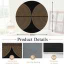Office Chair Mat for Hardwood Floor 47"X 47" Round Gaming Rolling Chairs Rugs for Office Computer Desk Chair Non-Slip Game Protector Mats for Hard Floor & Tile Floor,Carpet Decor(Boho)