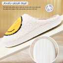 Happy Face Slippers for Women Retro Preppy Slipper for men Comfy Warm Plush Slip-On House Slipper Winter Indoor Non-slip Soft Fluffy Shoes (6.5-7.5 Women/6-7 Men, New Pink)