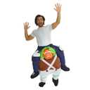Morph One Size Fits Factory Piggyback Costume, Chocolate Worker