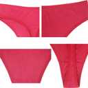 High Waisted Cotton Thongs Underwear For Women Breathable Sport Athletics Panties High Rise Plus Size Multipack (XXL)